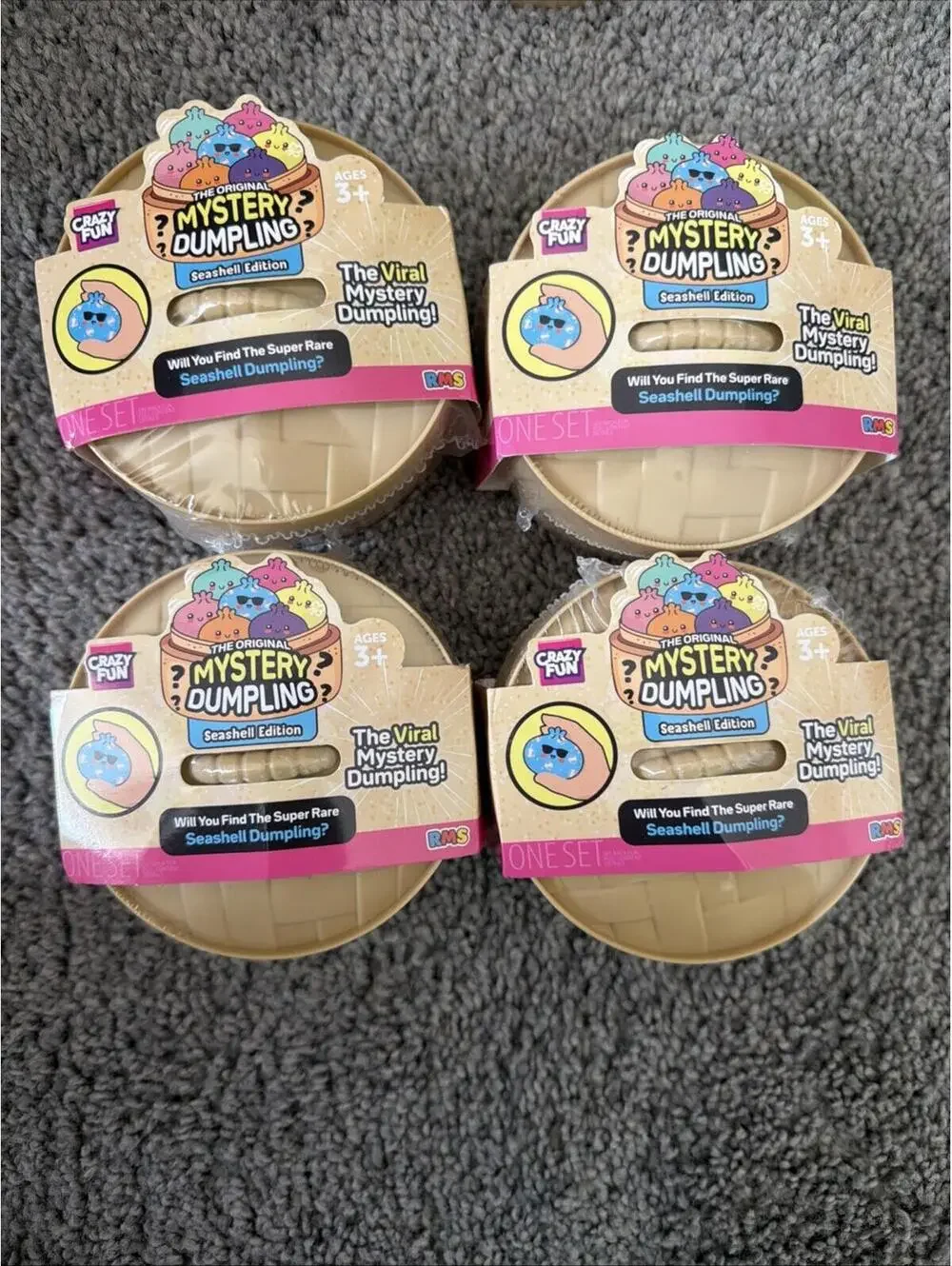 Crazy Fun Mystery Dumpling Seashell Edition Squishy Bun Sealed Viral RMS NEW